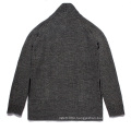 Acrylic Wool Nylon Whosale Knitted Men Cardigan with Zipper